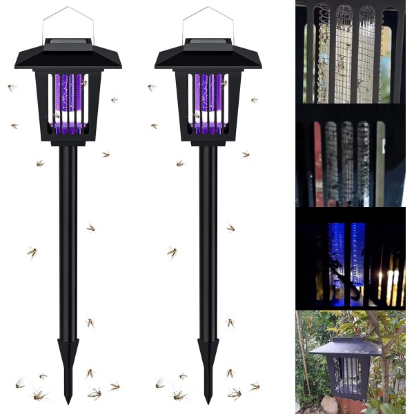Does not apply 2 Pcs Solar Bug Zapper Outdoor Waterproof