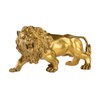 STCREE Fengshui Brass Lion Statue Handmade Modern Gold Figurine Home