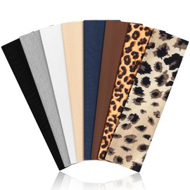 Kavya Headbands for Women's Hair, Sweat Absorbent Hair Bands for Women, Wide Elastic Head Bands Adult Women Breathable Hair Accessories Unisex Sport Gym Running Skincare(8 Pack, Black)