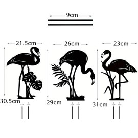 GZDDYUMYJX Metal Flamingo Decor for Outside,Black Flamingo Silhouette Statues Garden Decor for Outside,Outdoor Decor,Yard Art,Lawn Ornaments,Gifts (Black Flamingo)