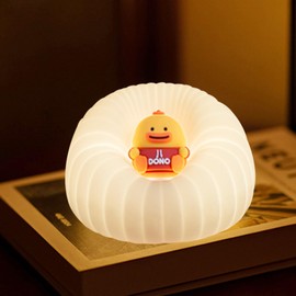 Cute Sofa Night Light for Kids - Dimmable Silicone Touch Lamp with Timer, Portable Squishy Night Light for Baby Nursery Rechargeable Sofa Lamps Lights for Kids Room Decor Gifts for Toddler (Cream)