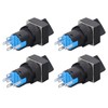 25Pcs Rotary Switch Knob 2 Position Self Locking Square Selector