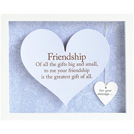 Arora 7603 Said with Sentiment Rectangular Heart Frames Friendship, Multicolour, One Size