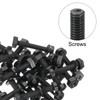 PATIKIL M4x25mm Black Nylon Bolts Plastic Nuts Full Thread Head