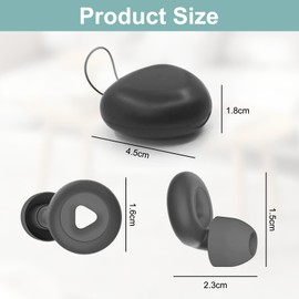 MZY LLC Ear Plugs for Sleeping Comfy- Reusable Noise Cancelling Ear Plugs for Sleep,Deep Focus, Travel, Concerts, Commuting, Sports, with 8 Tips in XS/S/M/L(Black) and 1 storage case