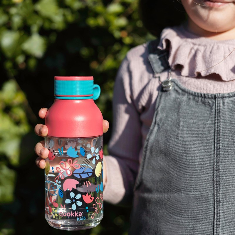 Quokka Kids Ice Flowers Ecozen Bottle with Stainless Steel Hanger