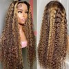 13x6 Highlight Lace Front Wig Human Hair 30inch 4/27 Ombre