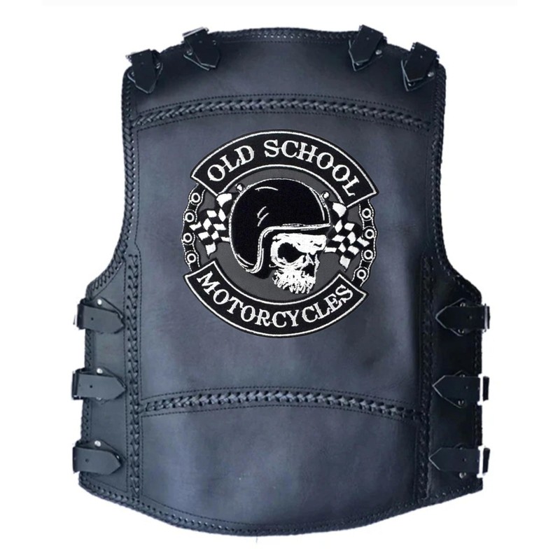 BIG PATCH Skull Old School Embroidered Iron on Patch Sew