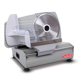 TOOGOOD 7.5" Meat Slicer, Electric Food Slicer Machine with Stainless Steel Blade, Adjustable Thickness for Home Use, Easy to Clean, Cuts Meat, Bread, Cheese and Deli, Sliver