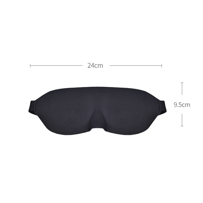 Wacnune 2 Pcs Black 3D Eye Mask Elastic Strap, Soft