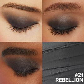 FOCALLURE No Crease Eyeshadow Stick, Creamy Eye Shadow Stick, Matte & Shimmer Eyeshadow Pencil, Smudge-proof, Built-in Smudger, REBELLION