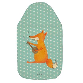 Mr. & Mrs. Panda Hot Water Bottle Fox Guitar – Gift, Foxes, Hot Water Bottle Cover, Campfire, Singer, Hot Water Bottle with Cover, Musician, Heat Cushion, Grain Cushion, Children's Hot Water Bottle, Optimistic