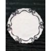 Bella Lux 4 Black Coquette Ribbon Bows on White Melamine