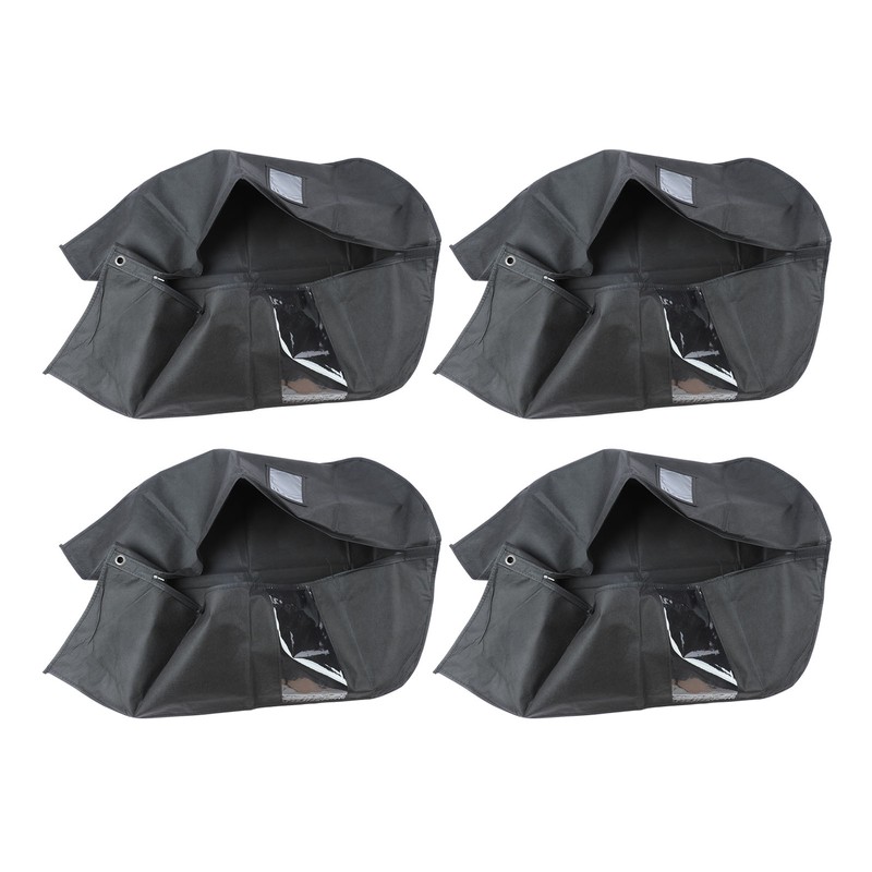 4pcs Garment Bags Waterproof Dustproof Thickened Suit Bag with Transparent