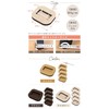 mitas Caster Stoppers Set of 5, Camel, Chair Leg Cover,
