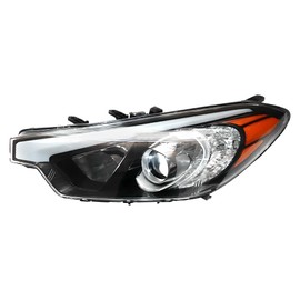 Carlaihu For 2014 2015 2016 Kia Forte | Forte Koup | Forte5 Halogen Headlight Headlamp Assembly Left Driver Side Chrome Housing Replaces KI2502170 92101-A7200