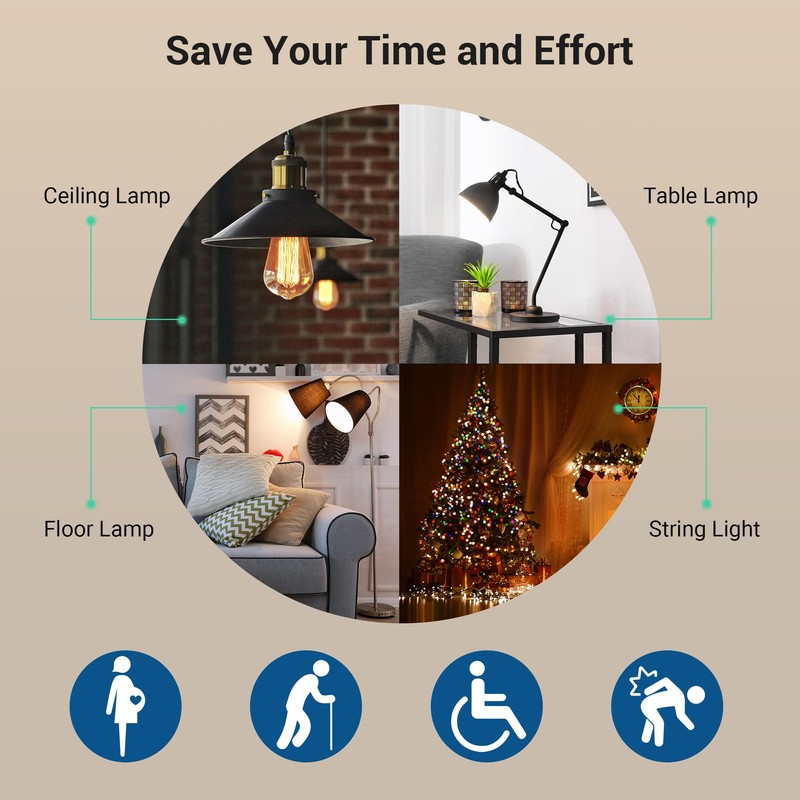 DEWENWILS Indoor Remote Control Outlet, Wireless Remote Light Switch for