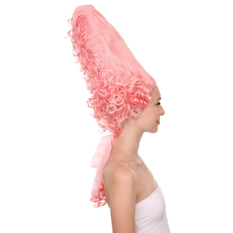 Colonial Lady Large Beehive Wig (Adult, Pink)