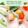 Senbowe Upgrade Potato Peeler for Kitchen, 6PCS Stainless Steel Vegetable