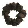 VINGTAINE HS-108-BR- Basic Color, Suede-Style, Scrunchie, Simple, Daily Office, Autumn,