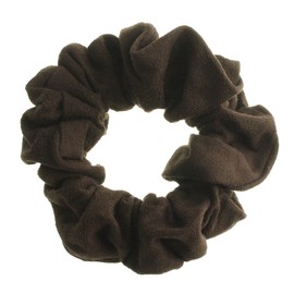VINGTAINE HS-108-BR- Basic Color, Suede-Style, Scrunchie, Simple, Daily Office, Autumn, Winter, Hair Accessory, Braun