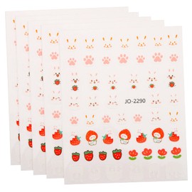 Healvian 50sheets Bunny Nail Art Stickers of Easter Carrot Decals Nail Supplies Safe Materials for Home Use Fun for All Ages