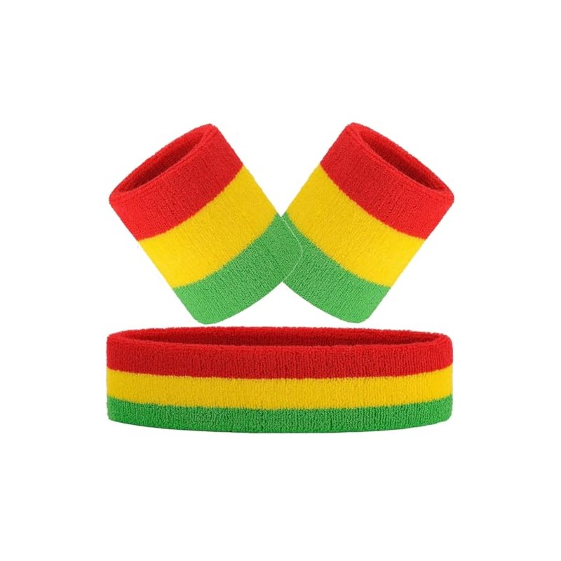 Hatstar 3-Piece Sweatband Set, Sweatbands for Wrist and Head, Headband