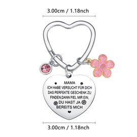 DIVSIC Keyring Mum, Gifts for Mum, Mother's Day Gift for Mum, Mother Gift, Birthday Gift for Mum, Best Mum Gift, Christmas Gifts for Mums, Silver-Mama-4