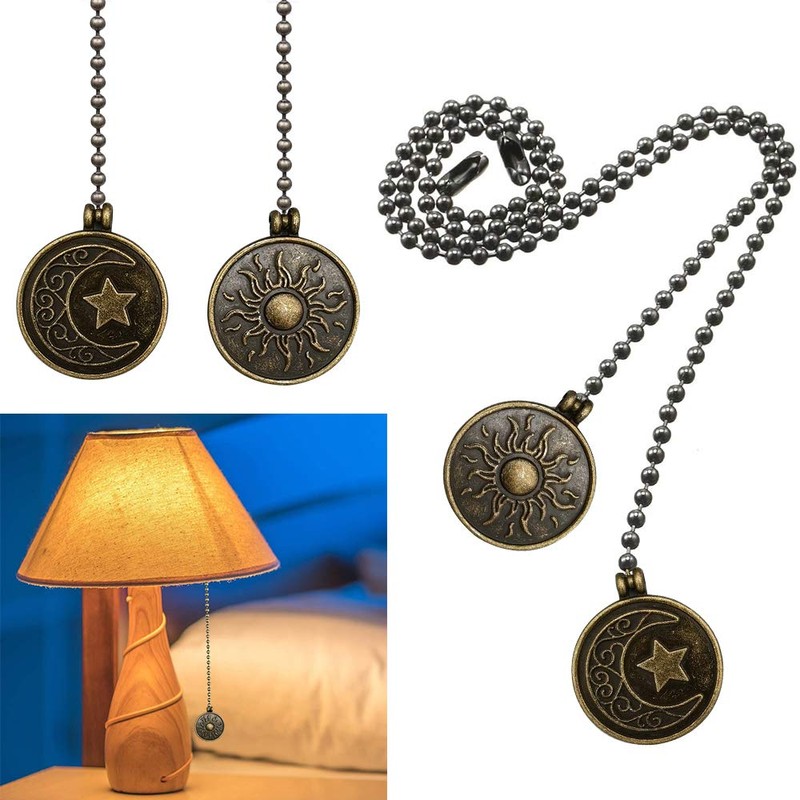 Dotlite Copper Ceiling Fan Pull Chain Set, Decorative Totem Fan