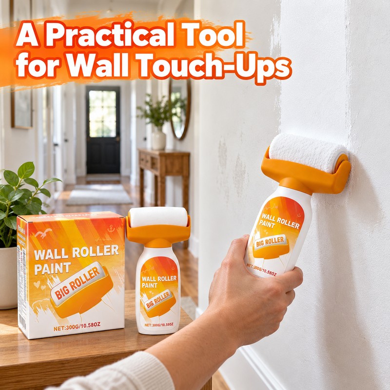 Wall Paint Roller for Touch-Ups – 300g White Latex Paint