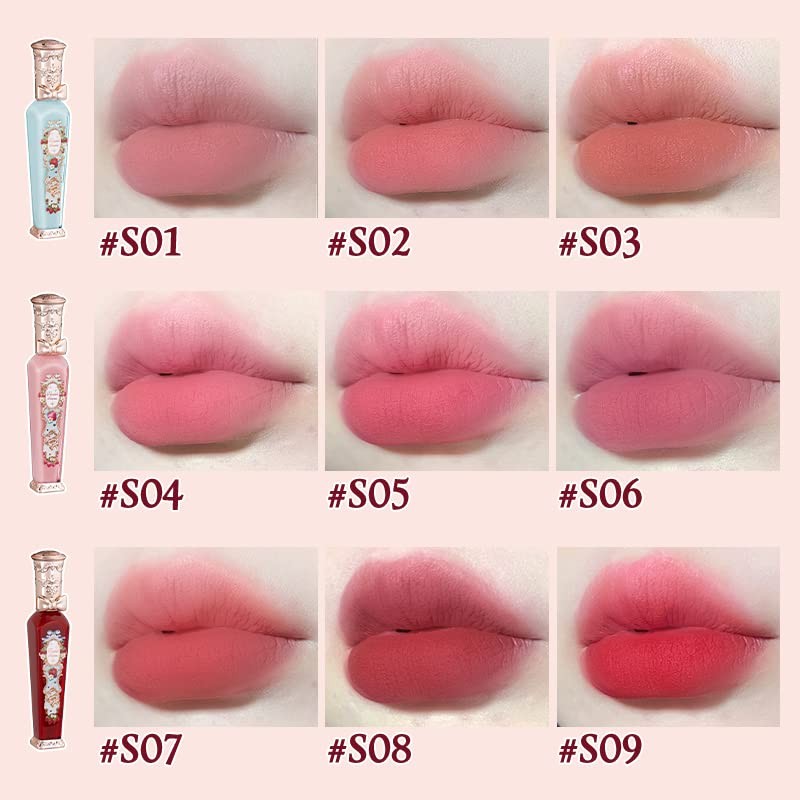Flower Nose Strawberry Rococo Series Cloud Mat Lip (S03 Caffè