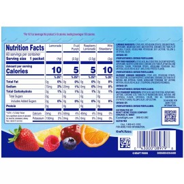 Crystal Light Lemonade Fruit Punch Powdered Drink Mix Variety Pack 60 ct .