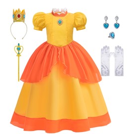 Princess Costume for Girls Kids Movie Cosplay Dress Up Outfit Halloween Christmas Birthday Party