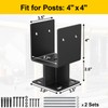 4"x 4" Concrete Post Base, 2Pcs Stainless Steel Adjustable Post