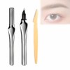 Waterproof and Smudge-Proof Eyebrow Pen, Eyebrow Pen with Ultra-Fine Double-Fork-Tip, Water Based and Smudge Proof Eyebrow Pencil - Extended Wear (02#)