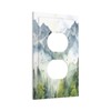 ybclf Rustic Green Misty Forest Tree Outlet Covers Light Switch