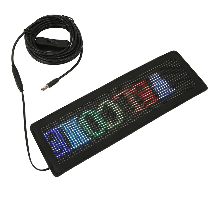 LED Car Sign App Programmable USB 5V Car Plug 12‑24V