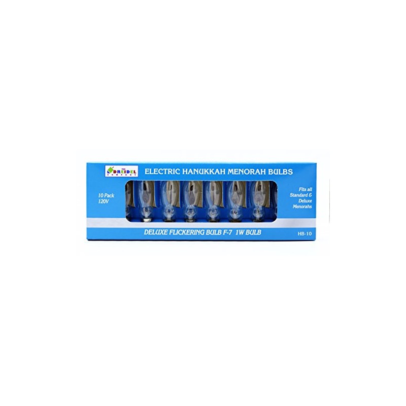 The Dreidel Company Flicker Flame Shaped Light Bulbs, E12 Replacement
