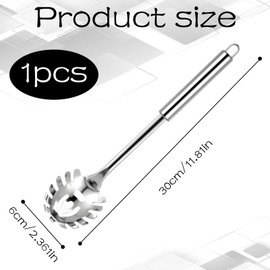 Pasta Ladle, Spaghetti Spoon, Pasta Spoon, Pasta Creator, Stainless Steel Spaghetti Spoon, Stainless Steel, with Ergonomic Handles for Pasta and a Hanging Hole for Hanging