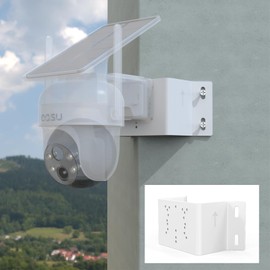 Koroao Corner Mount for AOSU Solar Security Camera Wireless Outdoor System- 2K/3MP(SolarCam D1 SE/Lite) AOSU -3K/5MP(SolarCam D1 Max) and ANSQUE Security Cameras Wireless Outdoor (GU01/SA01)（White）