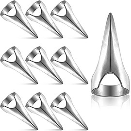 Hicarer 10 Pieces Stitch Tool for Braids Aid Finger Ring Hair Parting Tool Retro Metal Claws Rings for Hair Braiding Supplies Cosplay Nail Art Holiday Halloween Party