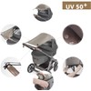 Universal Flexible Sun Canopy with UV Protection, Latte Colour Pram