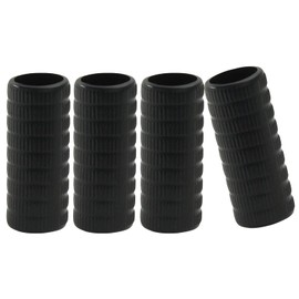 Piutouyar 4 Pcs Rubber Violin Bow Grip, Black Violin Bow General Grips Grasp Violin Accessories