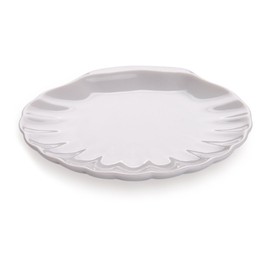 3.1 x 2.9 Inch Shell Plates, 10 Chip-Resistant Mini Tasting Plates - Serve Hors D'oeuvres, Desserts, or Snacks, For Samples or Individual Portions, White Porcelain Appetizer Plates - Restaurantware