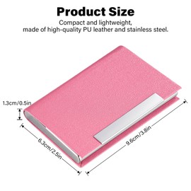 sundee Business Card Holder, Professional Metal Card Holder for Women Men Slim Name ID Credit Card Holder with Magnetic Portable Stylish Wallet for Social Purposes, 24023 Jg-pink, Minimalist