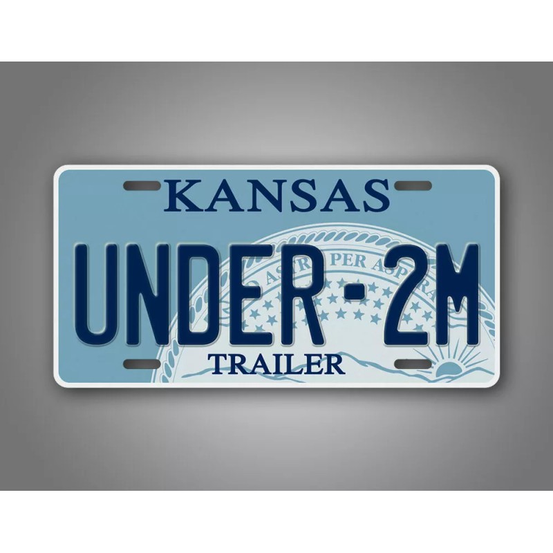 SignsAndTagsOnline.com Under 2M Kansas Trailer License Plate KS Replica Under