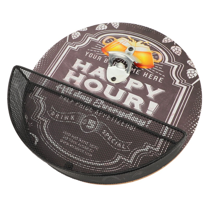 Wall Bottle Opener and Catcher Retro Design Decorative Beer Bottle