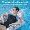 Meetinext Inflatable Pool Floats Lounger with Headrest, Pool Float Mat