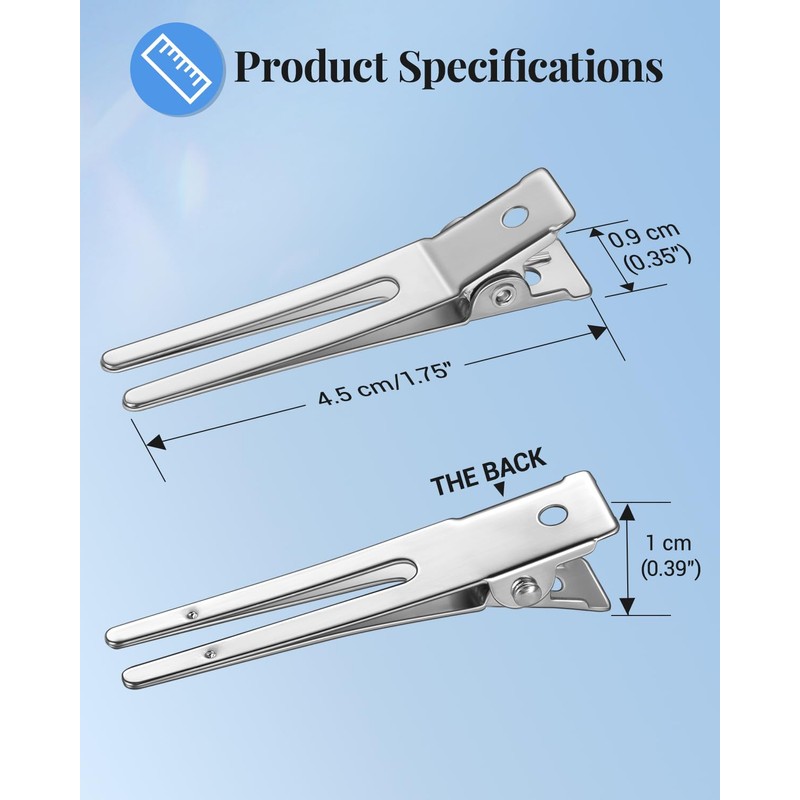 50Pcs Pin Curl Clips, IKOCO Hairdressing Double Prong Hair Clips