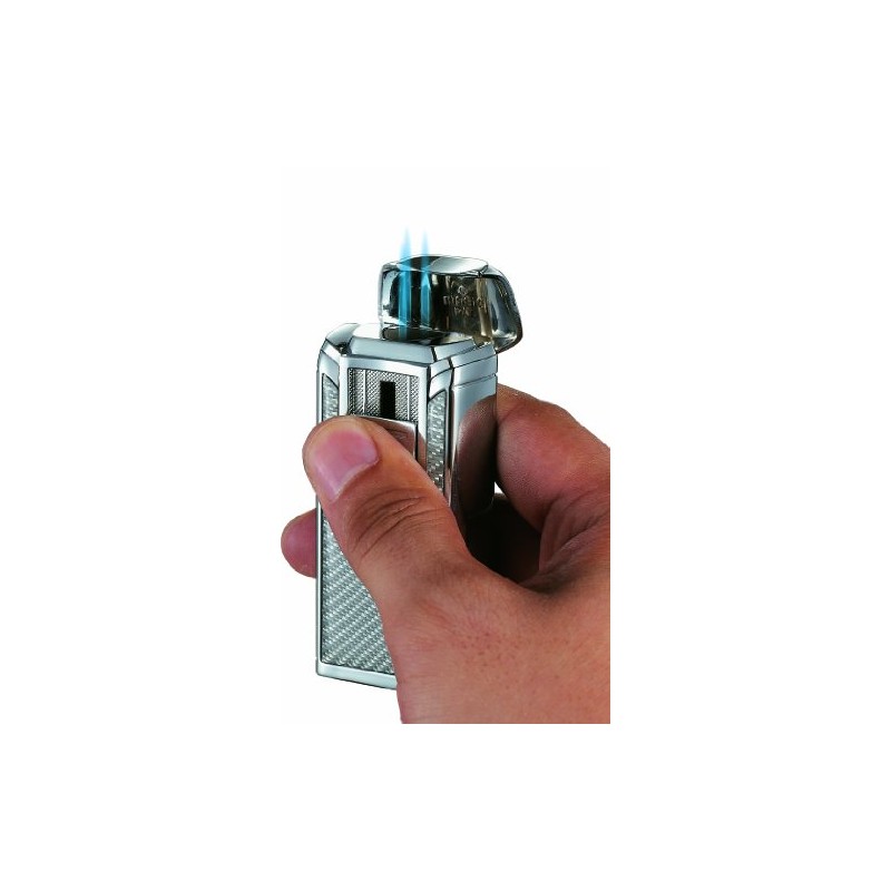 Visol ALEC III Chrome and White Carbon Fiber Triple Torch